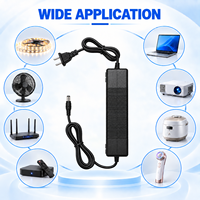 Adaptateur secteur de bureau 96W personnalisé en gros, homologué FCC, avec protection contre les surintensités, large compatibilité, prise US/AU/EU/UK 12V 8A