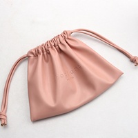 Pochette en cuir avec cordon de serrage de qualité supérieure, logo personnalisé, pour emballages de parfums et cosmétiques, sac en cuir PU avec logo personnalisé
