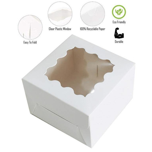 Scatole per Dessert con Finestra <span class=keywords><strong>Rosa</strong></span> all'Ingrosso, Confezioni Multiformato per <span class=keywords><strong>Pasticceria</strong></span>, Scatole Regalo per Eclairs, Torte e Dolci per Caffetterie e Pasticcerie - Product Image 2