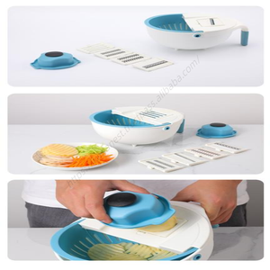 Vente en gros de trancheuse multifonctionnelle Syh596 avec panier de drainage pour couper les légumes - Product Image 5