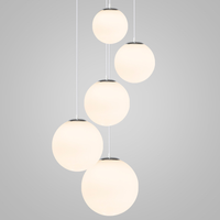 Abat-jour Globe pour Salon Chambre à Coucher Moderne Simple Blanc Led Boule à Bulles en Verre Suspension Lampe en Verre Opale