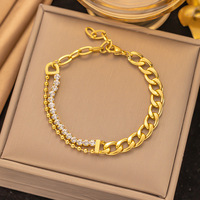 Großhandel Verschiedene Edelstahl-Doppelschicht-Armbänder 18K Gold Plattiert, Vielseitiger Luxus-inspirierter Schmuck