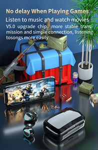 Tws gerçek kablosuz oyun gürültü iptal M10 <span class=keywords><strong>m</strong></span> 10 Mini kulaklık güç banka ile kulakiçi telefonları kulaklık kulaklık - Product Image 6