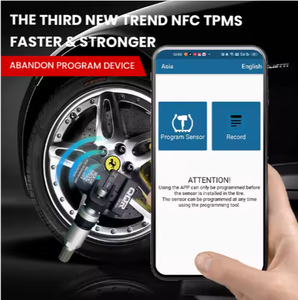 <span class=keywords><strong>Sensor</strong></span> inteligente NFC <span class=keywords><strong>TPMS</strong></span> de doble frecuencia 315MHz 433MHz programable ajuste <span class=keywords><strong>Universal</strong></span> OE Monitor de presión de neumáticos de repuesto - Product Image 2