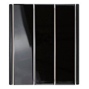 Piastrella Angolare Nera Lucida 1x30 Cm Spessore 6 Mm Finitura Lucida Bordi Irregolari - Product Image 2