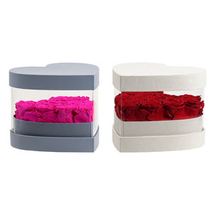 Fiori Stabilizzati Pink Rosas <span class=keywords><strong>Inmortales</strong></span> Nuevos productos 2024 Día de San Valentín Surtido de flores preservadas Rosa en caja de regalo de corazón - Product Image 5