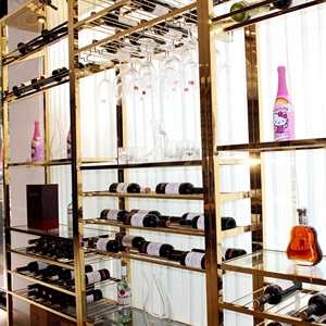 Estante para Vino Multifuncional de Acero Inoxidable Dorado, Estantes de Exhibición Populares y Almacenamiento de Cristalería para el Hogar, Sala de Estar, Bar, Hotel - Product Image 2