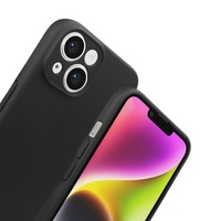 Nouvelle arrivée, coque de téléphone en silicone liquide noir avec impression UV pour les séries 16/15/14, design luxueux résistant aux chocs et à l'eau