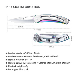 Giá thấp chất lượng tốt sanrenmu 7021luc-scx thép không gỉ nhanh mở ngoài trời gấp Dao Bỏ Túi dao tốt nhất gấp dao - Product Image 3