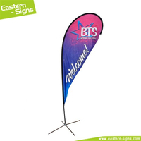 Bendera Promosi, Spanduk, Bendera Pantai, Bendera Teardrop, dan Spanduk dengan Logo Cetak Kustom untuk Acara, Iklan Luar Ruangan