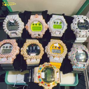 VVS Moissanite Fashion Hip Hop Luxury Iced Out Sterling Silver 925 Diamond Watch Case Bezel Avec GRA Certifié DW6900 - Product Image 6