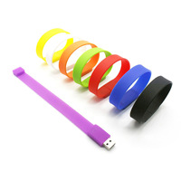 Flashdisk USB 2.0/USB 3.0 Gelang Silikon Plastik Baru dengan Logo Custom 2GB-128GB Garansi 1 Tahun Grosir