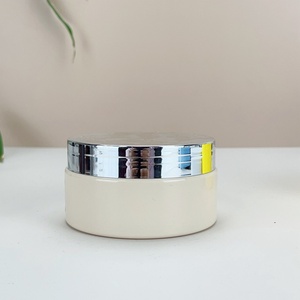 Beige <b>Plastic</b> PET <b>Jar</b> with Silver Screw Lid 200ml/250ml Body Scrub Cream Container Cosmetic Use Face Cream 300ml Capacity <b>Jar</b> - Product Image 2