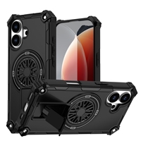 Nouvelle conception Étui de téléphone magnétique anti-stress en TPU+PC antichoc compatible avec la charge sans fil pour iPhone 11-17 et Samsung