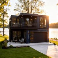 Maison modulaire en conteneur de 2 étages, prête à être expédiée, de qualité supérieure, 20 pieds, 40 pieds, 2 à 4 chambres, maison miniature de luxe, unité de vie préfabriquée à vendre