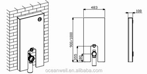 <span class=keywords><strong>Cisterna</strong></span> de Doble Descarga de Vidrio Negro de Lujo Estilo Británico para Inodoro de Pie - Product Image 4