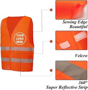 Branded High Visibility Safety Vest Reflective Yellow for Exhibition Staff Uniforms and Professional Trade Show Marketing <b>Gifts</b> - Product Image 2