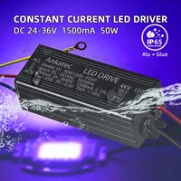 Transformateur d'éclairage étanche IP65 50W 1500mA Adaptateur AC85-265V à DC 24-36V COB Chip Alimentation à courant constant