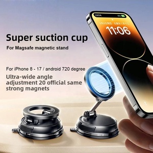 Supporto Magnetico per Telefono da <span class=keywords><strong>Auto</strong></span> con Rotazione a 360 Gradi, Impermeabile, in ABS+Metallo, con Forti Magneti e Ventosa - Product Image 2