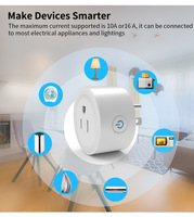 Monitor de alimentación estándar de EE. UU. Wifi enchufe inteligente Smart Life APP Control remoto inalámbrico temporizador salida Google Home Alexa