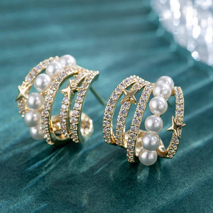 Orecchini a Stella Stratificati per Donne, Accessori per Orecchie Semplici per Uso Quotidiano - Product Image 5