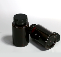 100ml 120ml 4oz 150ml 175ml 200ml Bouteilles vides en plastique PET marron avec bouchon noir pour capsule médecine pharmaceutique