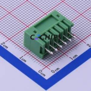 KF2EDGV-2.5-6P Plug-in Terminal Block Through hole,P=2.5mm Connector Board-to-Board / Socket - Closed 1x6P 2.5mm Green - Product Image 2