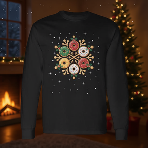 Camiseta Navideña de Manga Larga con Diseño de Copo de Nieve para las Fiestas - Product Image 3