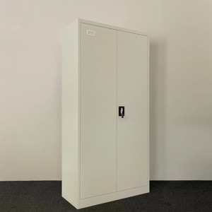 Armoire de bureau en acier avec 2 portes battantes, armoire de classement en acier avec 4 étagères réglables, armoire métallique pour bureau - Product Image 4