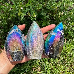 Cristales de Esfalerita con Aura de Ángel y Llamas de Esfalerita Estilo Feng Shui, Grabados, para Colección, Cristal Curativo - Product Image 3