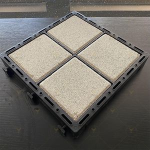 Sunsbuild Vente en gros de panneaux de stabilisation du sol en HDPE noir, grille de pavage, 440x440x50mm, haute résistance à la compression, pour allée, jardin - Product Image 6