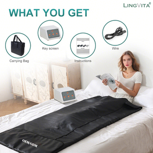 Lingvita Sac de Sauna Chauffant 3 Zones Portable <span class=keywords><strong>Couverture</strong></span> Enveloppante <span class=keywords><strong>pour</strong></span> Soins Corporels Personnels en Cuir PU Noir - Product Image 3