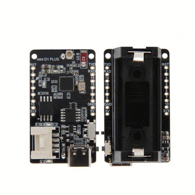 Original T-OI PLUS RISC-V ESP32-C3 MCU Development Board Blue Tooth-compatible Wifi Module 16340 Battery Holder Interface