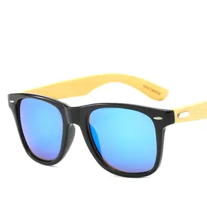 2023 pas cher fait à la main CE UV400 LOGO personnalisé lunettes de soleil bois bambou bois personnaliser hommes nuances lunettes de soleil