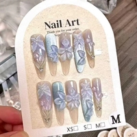 Faux ongles 3D à motifs floraux aléatoires, vente en gros, plusieurs designs / longueurs, ongles faits main à presser, fournisseur de haute qualité