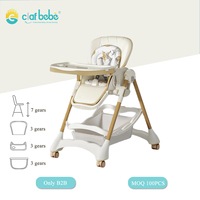 Chaise haute pliable pour bébé Clafbebe en PP, réglable, amovible, multifonctionnelle, chaise pour nourrissons de 0 à 12 mois