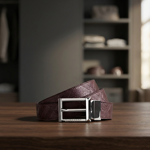 BS INTERNATIONAL Fashionable Pure Leather Belts Square Steel Buckle Customizable Designs Eco-Friendly <b>Cow</b> Hide Heavy Duty Men's - Product Image 1