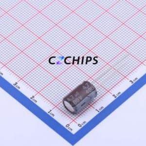 HY2G4R7M080120CD288ตัวเก็บประจุอลูมิเนียมอิเล็กโทรไลติกผ่านรู D8xL12mm 4.7uF 20% 400V 120mA-100kHz - Product Image 1