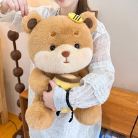 Pabrik Lisa Grosir Boneka Beruang Madu Lembut Lucu Kustom dengan Stoples Madu, Mainan Boneka untuk Hadiah Ulang Tahun Anak, Pernikahan