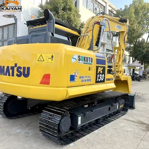 Used Komatsu PC130 Crawler Excavator 13 Ton <b>Tracked</b> Digger Japan Origin Engine Gear <b>Pump</b> for Construction - Product Image 1