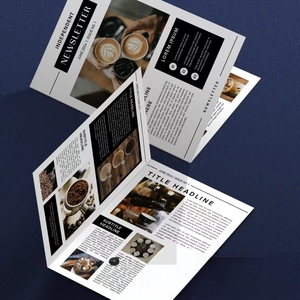 Giấy bóng Hướng dẫn sử dụng thẻ Z nhiều lớp gấp tờ rơi tập sách 3 Tri gấp Brochure tùy chỉnh hướng dẫn sử dụng in thủ công - Product Image 4