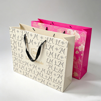 Sac de shopping en papier d'art imprimé sur mesure avec logo doré, sac fourre-tout cadeau pour vêtements, boutique de mode, bijouterie, vente au détail