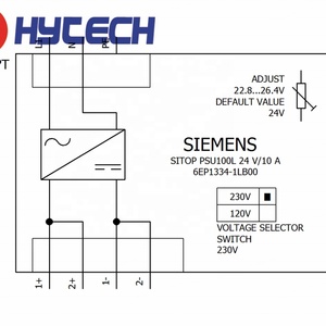 Módulo de Fuente de Alimentación Estabilizada HYTECH Original SIEMENS SITOP PSU100L 24V/10A 6EP1334-1LB00 - Product Image 3