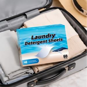 Feuilles de lessive jetables portables, écologiques, hypoallergéniques, à faible mousse, protection des couleurs, <span class=keywords><strong>pour</strong></span> voyages et camping - Product Image 2