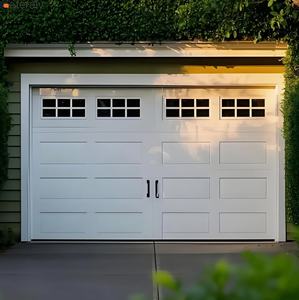 PU Foam Insulated Residential Automatic Sandwich Garage Door with Windows Outdoor Entry Finished Surface Fire Prevention - Product Image 3