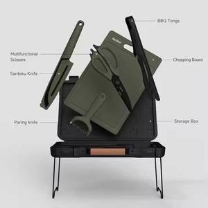 Pinces de cuisine multifonctionnelles en titane pour barbecue, détachables avec couteau, fourchette et ouvre-bouteille - Product Image 3