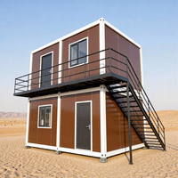 Maison préfabriquée pliable à deux étages, conteneur pliable à montage rapide