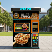 Distributeur automatique de pizzas chaudes pour l'extérieur, machine à pizzas automatisée, fonctionne avec des pièces de monnaie, paiement par code QR, vente en gros