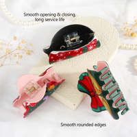 Accessoires de cheveux pour les fêtes du Nouvel An, pinces à cheveux amusantes à maintien solide en forme de sapin de Noël, pinces à cheveux griffes de Noël