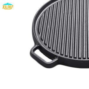 Hot bán gang đồ nấu nướng vòng BBQ nướng Frying Pan <span class=keywords><strong>griddle</strong></span> tấm cho cắm trại ngoài trời - Product Image 5